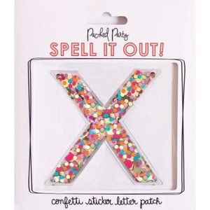 Packed Party Letter X Stick To It Confetti Letters Multicolor